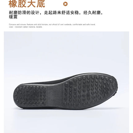 Scarpe Slip-On Artigianali in Vera Pelle per Uomo - Mocassini Casual Formali Traspiranti e Comodi con Suola in Gomma