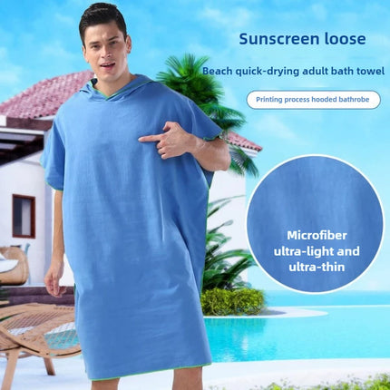 Poncho da surf Asciugamano fasciatoio Accappatoio con cappuccio Coperta da spiaggia in microfibra Asciugamano da bagno Asciugamano da spiaggia Muta Poncho da spiaggia per adulti