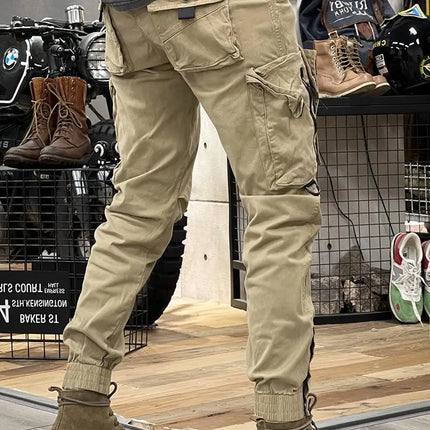 2025 New Men's Cargo Pants Tactical Military Work Pants Outdoor Jogger Casual Trousers Straight Leg Spring Autumn Utility Pants