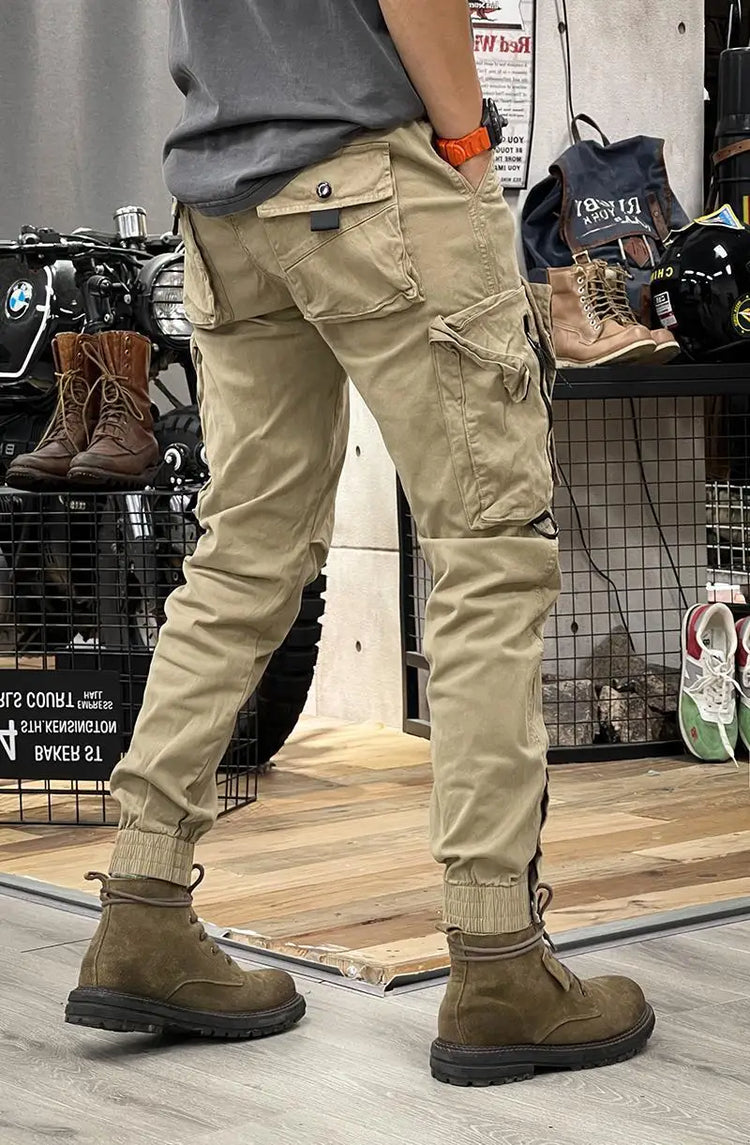 2025 New Men's Cargo Pants Tactical Military Work Pants Outdoor Jogger Casual Trousers Straight Leg Spring Autumn Utility Pants