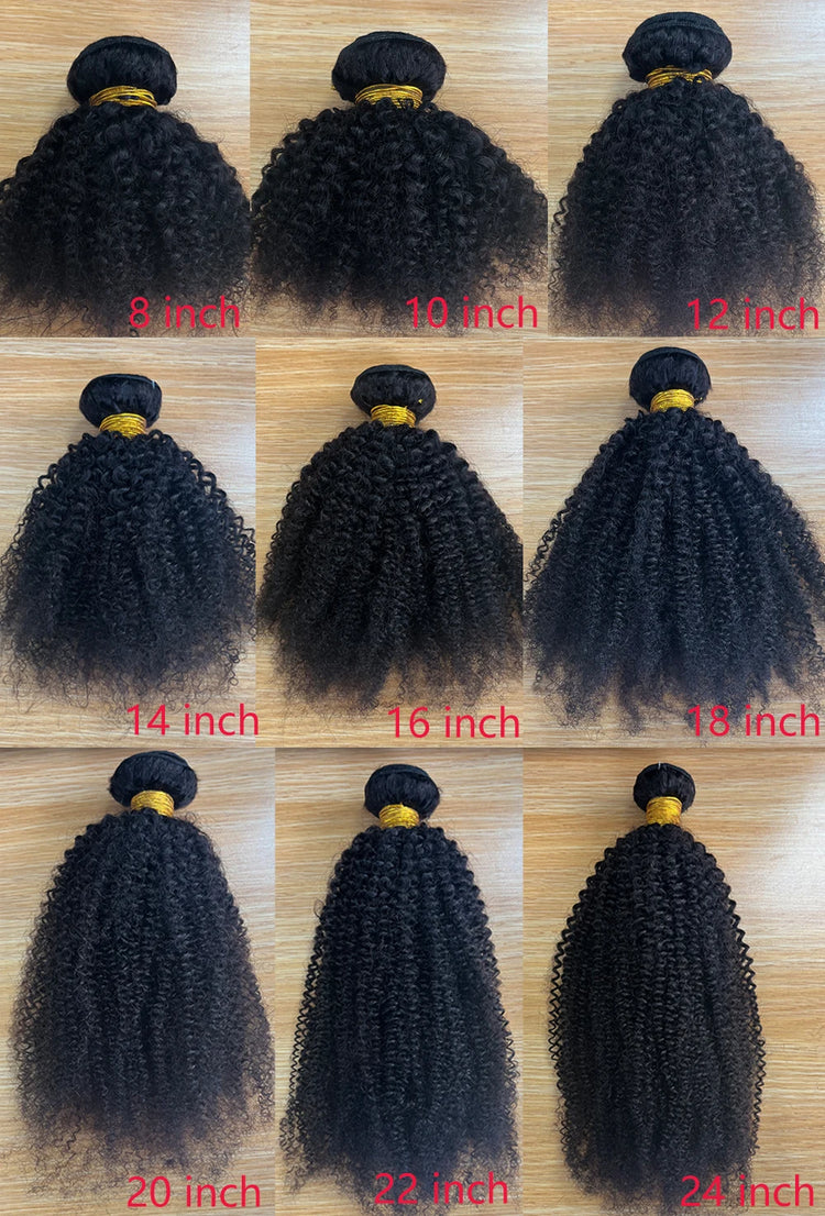 10-24inch Afro Kinky Curly Human Hair Bundle Deal Brazilian Afro Deep Jerry Curly Raw Virgin Human Hair Weave Hair Extension