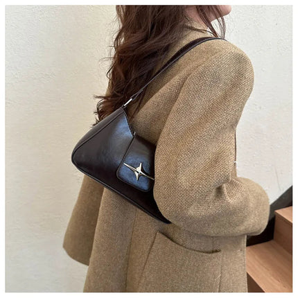 New Style Women's Bag with Lock Closure Fashionable Women Bag Trendy Embossed Women's Shoulder Bag Popular Crossbody Bag PlatiNum