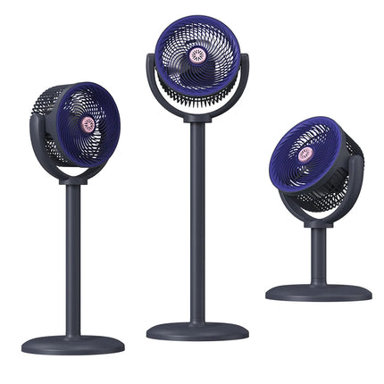 Ventilatore a circolazione d'aria, ventilatore da esterno, ventilatore da campeggio, ventilatore ricaricabile da pavimento, ventilatore da tavolo con altezza regolabile, regolazione a 5 velocità