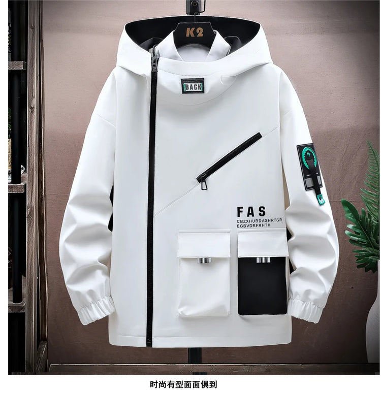 Autumn Men Tracksuit Casual Spring Sportswear Hooded patchwork Jackets Pants 2 Piece Sets Hip Hop Running Sports Suit