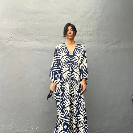 Abiti caftano da donna con scollo a V, costume da bagno estivo, copricostume caftano, abiti da spiaggia maxi taglie forti platinumshop