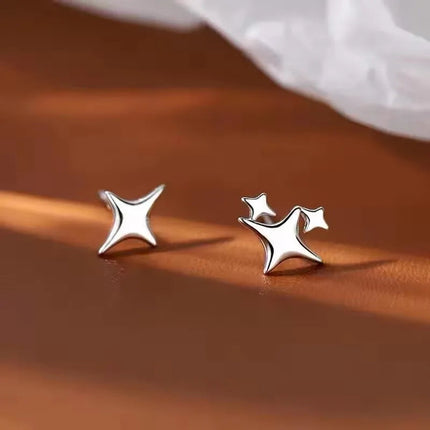 Ventfille 925 Sterling Silver Star Earring for Women Girl Simple Tassels Chain Fashion Office Jewelry Gift Dropshipping PlatiNum
