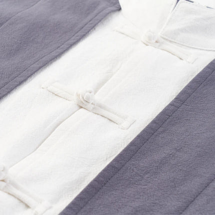 Camicie da uomo tradizionali Camicie da uomo in cotone e lino retrò stile cinese Camicette casual da uomo Kung Fu Tai Chi Tang da meditazione Zen