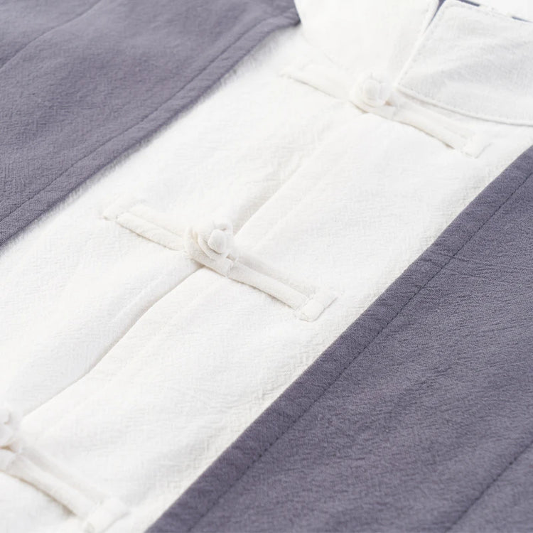 Camicie da uomo tradizionali Camicie da uomo in cotone e lino retrò stile cinese Camicette casual da uomo Kung Fu Tai Chi Tang da meditazione Zen