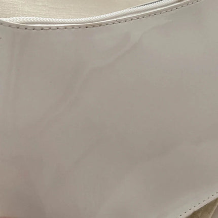 Retro Solid Color PU Leather Shoulder Underarm Bag Women's Fashion Handbags Casual Hobos Purses and Handbag Ladies Hand Bags PlatiNum