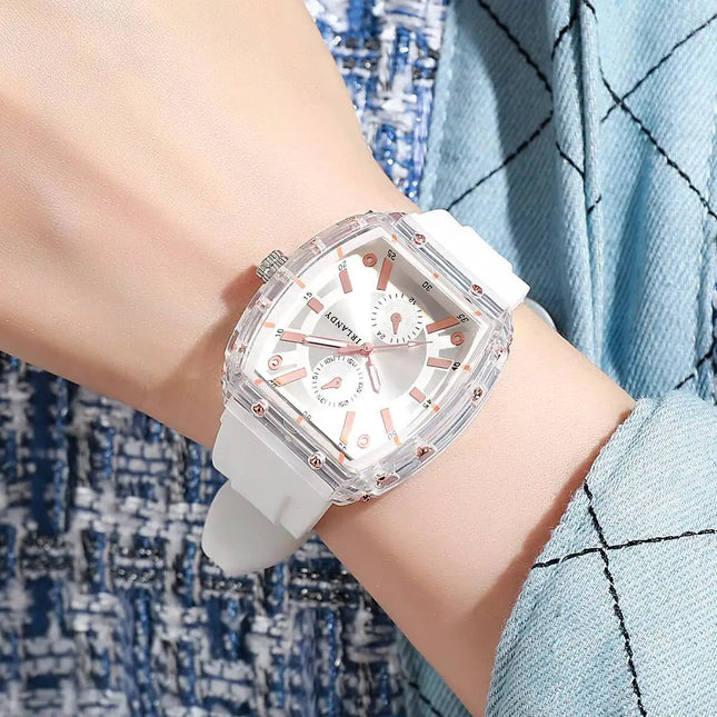 Orologi da donna alla moda Orologi da polso al quarzo da donna con cinturino in silicone casual per ragazze Orologio Reloj Mujer (senza scatola) platinumshop