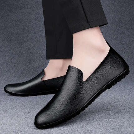 Scarpe da uomo in vera pelle Casual formali mocassini da uomo mocassini estate italiana traspirante Slip on scarpe da barca maschili Over Size 50 51