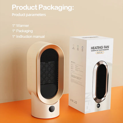 Portable Heater Electric Fan Heater Mini Radiator Desktop Warmer Machine For Winter PTC Ceramic Heating For Home Bedroom Office