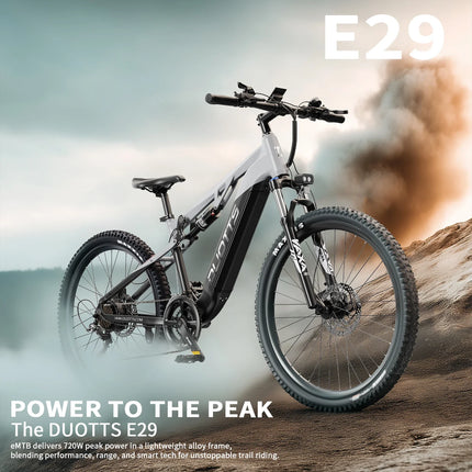 DUOTTS E29 E-bike con Motore 250W, Batteria al Litio 48V 13.5Ah, Bicicletta Elettrica con Pneumatici Fat da 27.5 Pollici, Velocità Fuoristrada 25 km/h
