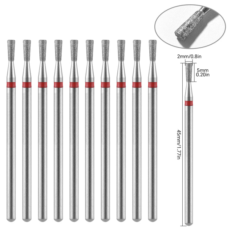 10Pcs Diamond Milling Cutter For Manicure Electric Nail Drill Bits Accessory Pedicure Machine Nail File Gel Remover Tool