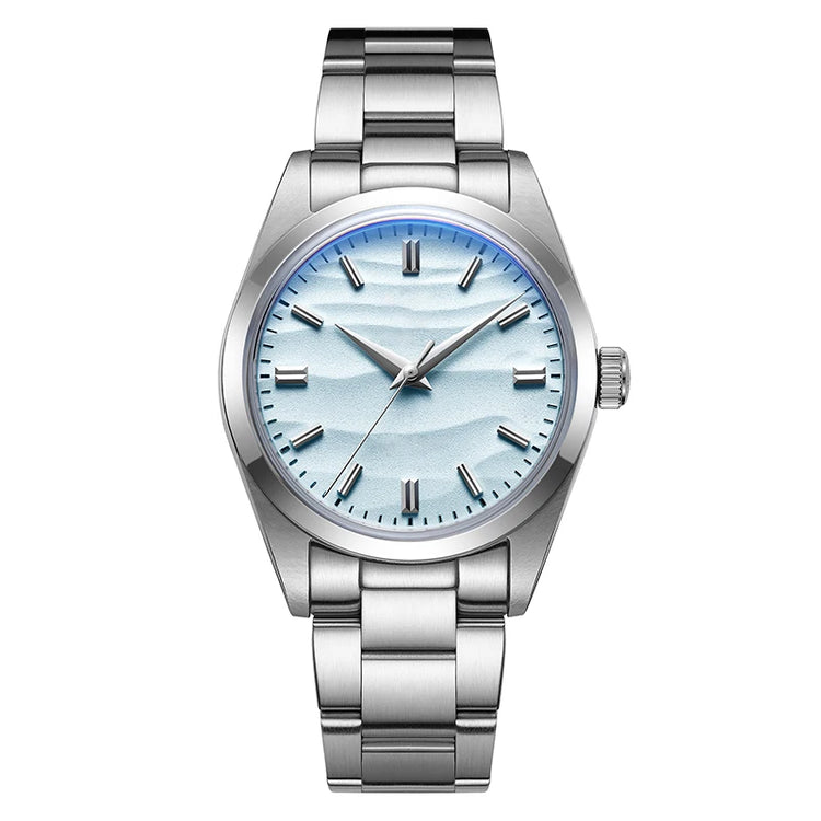 ADDIESDIVE 36mm Men Watch Desert Dial Bubble Mirror Pot Cover Glass 10Bar Waterproof AD2030 Quartz Watch