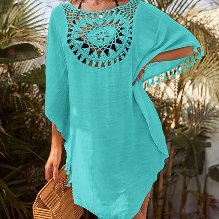 Grembiule da spiaggia allentato da donna con spalle scoperte, casual, per le vacanze, stile sexy, con nappa ritagliata, grembiule da spiaggia estivo da donna platinumshop