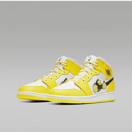 Nike Authentic AIR JORDAN 1 MID SE (GS) Scarpe da ginnastica casual per bambini da donna AV5174-700 platinumshop