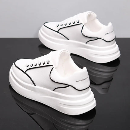 New Couple's Small White Shoes Men's Sneakers Women Sports Shoes Increased Height Inside Casual Sports Shoes
