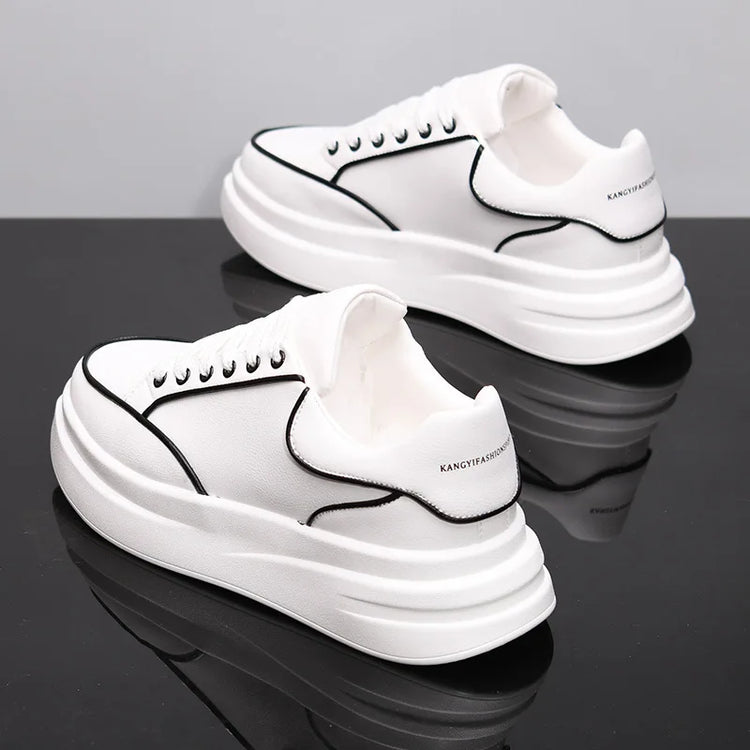 New Couple's Small White Shoes Men's Sneakers Women Sports Shoes Increased Height Inside Casual Sports Shoes
