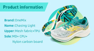 ONEMIX Marathon Scarpe da corsa con piastra in carbonio Assorbimento degli urti Scarpe sportive ultraleggere Tecnologia di rimbalzo Sneakers da uomo all'aperto PlatiNum