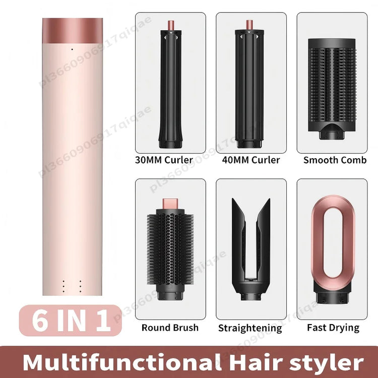 SenCiciMen 6-in-1 Air Multi-Styler & Hair Dryer Brush With Auto-Wrap Curlers 1500W Powerful Blow Dryer with Negative Ions  Fast Drying, Curling, Volumizing & Straightening Gift for Women
