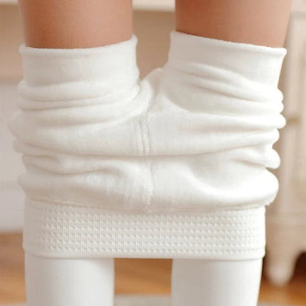 Women Winter Leggings White High Waist Tight Warm Legging Workout Thick Thermal Pantyhose Sexy Elasticity Fleece Stocking Female PlatiNum