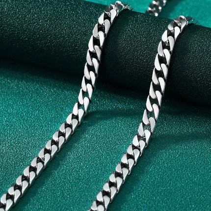 100% S925 Collana in argento sterling Bracciale Punk S925 Gioielli in argento Non sbiadisce mai Carry certificato Uomo Donna Gioielli Regali platinumshop