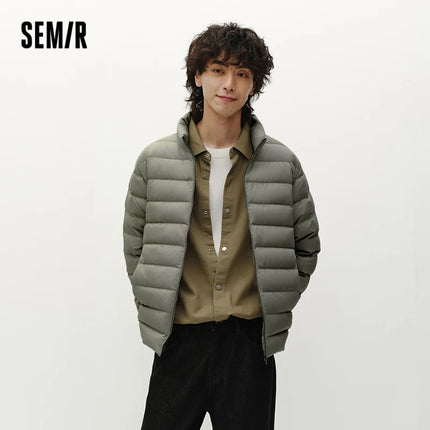 Semir Men Down Jacket Lightweight Build 90 Percent Down Fill Stand Collar 2026 Winter Warm Insulation Cold Weather