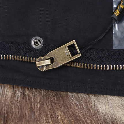 Maomaokong Natural Fur Lining Real Fur Coat Winter Jacket Women Raccoon Fur Collar Warm Thick Parkas Female Clothing