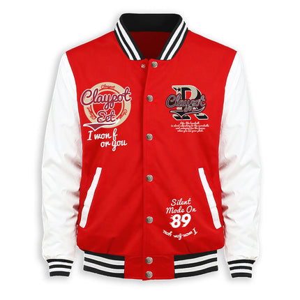 Usa Art Letters R And Circles Baseball Jersey Male Trendy Button Top Retro Loose Jacket Unisex Autumn Fleece Soft Clothing