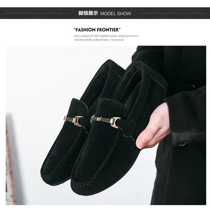 Estate nuove scarpe da uomo alla moda mocassini morbidi di alta qualità mocassini in pelle scamosciata Casual Flats Outdoor Light Walking scarpe da uomo Zapatos