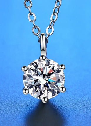 Nuova Collana in Argento Sterling 925 con Pendente in Zirconia 5A, Gioiello Raffinato per Donna, Ideale per Matrimoni, Feste e Occasioni Eleganti PlatiNum