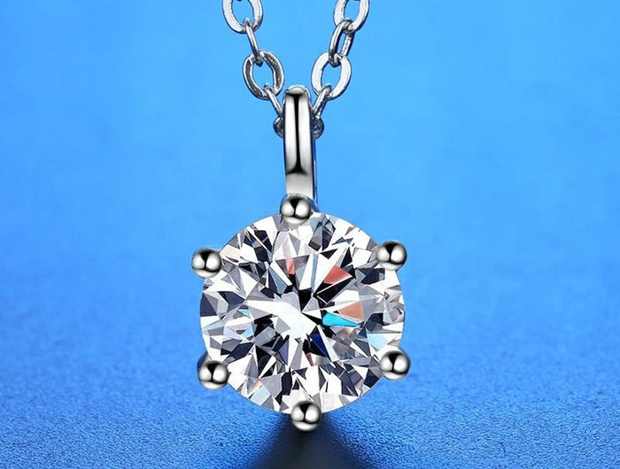 Nuova Collana in Argento Sterling 925 con Pendente in Zirconia 5A, Gioiello Raffinato per Donna, Ideale per Matrimoni, Feste e Occasioni Eleganti PlatiNum