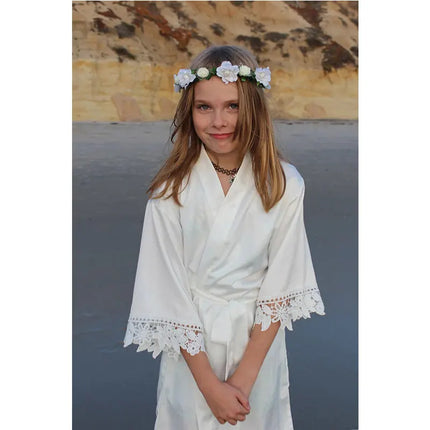 Indumenti da notte estivi personalizzati in pizzo Sposa e damigella d'onore Abito da sposa Abito personalizzato Champagne Kimono Accappatoio in seta Abito da notte in raso