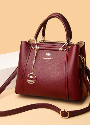 2024 Luxury Women Designer 3 Layers Shoulder Crossbody Sac Ladies Large Capacity Leather Handbags Shopper Brand Messenger Totes PlatiNum