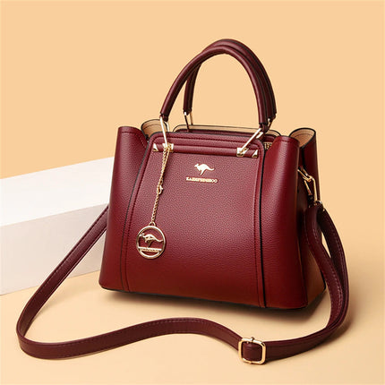 2024 Luxury Women Designer 3 Layers Shoulder Crossbody Sac Ladies Large Capacity Leather Handbags Shopper Brand Messenger Totes PlatiNum