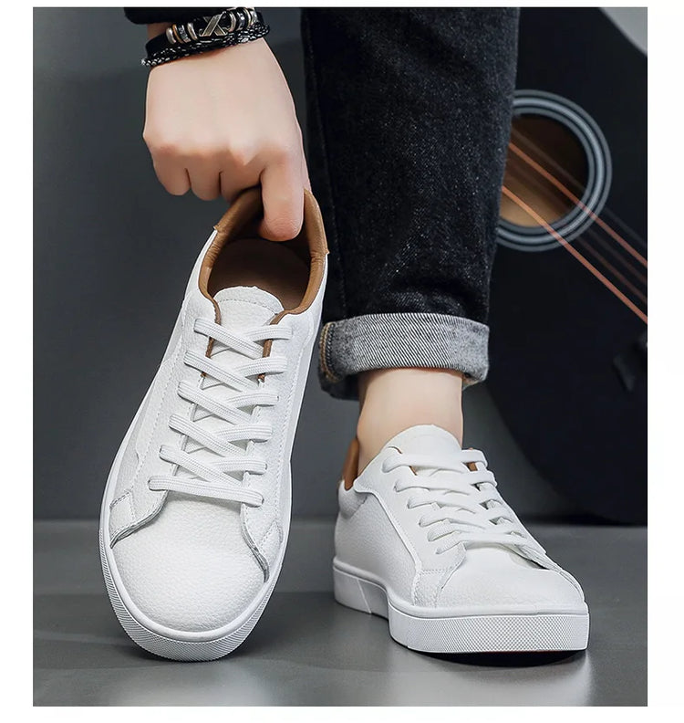 Leather Men's Sports Shoes - Casual Style, Breathable Men's Shoes, Anti-slip and Comfortable, Men's Casual Sneakers