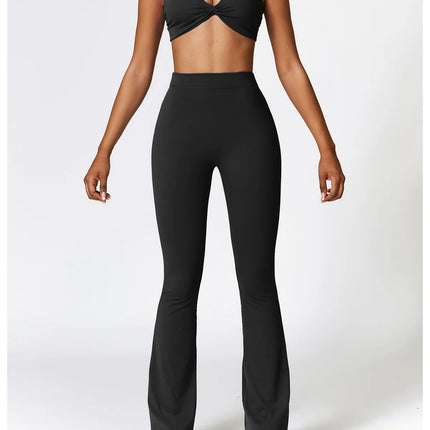 High Waist Flare Leggings Yoga Pants Women Wide Leg Pants Women Gym Workout Fitness Sports Flared Pants Latin Dance Trousers PlatiNum