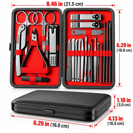 24pcs Professional Nail Clippers Kit - Razor-Sharp Blades for Precise Cutting, Durable And Long-Lasting Construction for Both Fingernail And Toenail Trimming Needs - Suitable for All Genders, Achieve Salon-Quality Nails At Ho