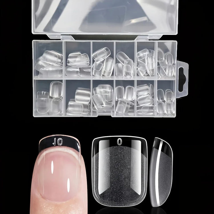 120Pcs Full Cover Press On Nail Tips Stiletto Almond Square Coffin French False Fake Soak Off Gel Nail Extension Tips Capsule Nail Tips