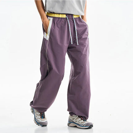 Men Women Splice Fashion Outdoor Loose Casual Lightweight Quick Dry Sports Cargo Baggy Pants Track Trouser Jogger Sweatpants