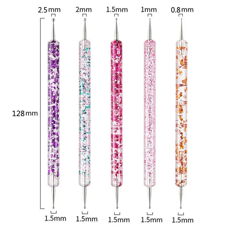5Pc Nails Art Dotting Pen Acrylic Drawing Liner Supplies Brush Rhinestone Gems Picker UV Gel Painting Manicure Accessoires Tools 2028