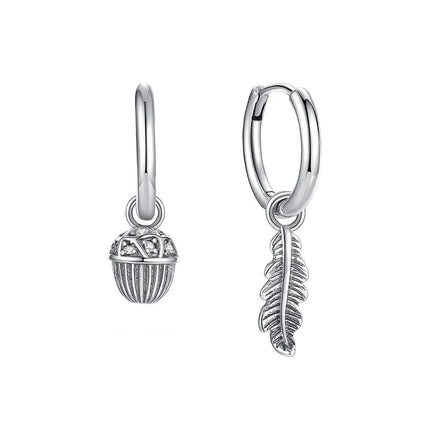 Orecchini Originali in Argento Sterling 925, Modello 2026, a Perno e a Cerchio con Cristalli, per Donna, in Oro Rosa, con Corona, Cuore, Infinito, Ape, Gioielli platinumshop
