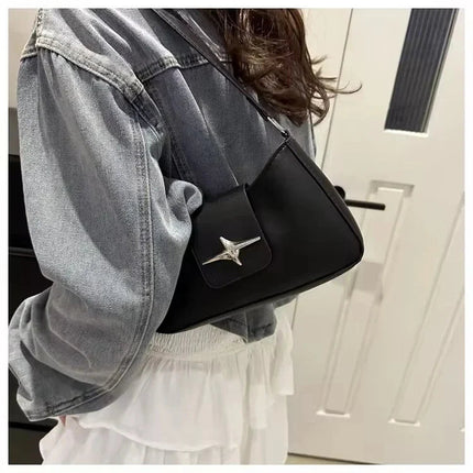 New Style Women's Bag with Lock Closure Fashionable Women Bag Trendy Embossed Women's Shoulder Bag Popular Crossbody Bag PlatiNum
