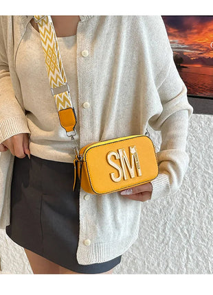 Cross-Border Style Camera Bag Fashionable Retro Women's Shoulder Slant Bag Small Square Bag Street Trend PU Material PlatiNum