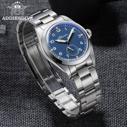 ADDIESDIVE 36mm Men's VH60 Quartz Watch BGW9 Night Light Bubble Glass 100m Waterproof Stainless Steel Men's Simple Watch AD2099