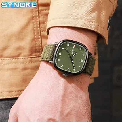 SYNOKE orologio al quarzo da uomo Fashion Simple Business Belt orologio al quarzo per uomo orologio da polso per studenti sport Non meccanico platinumshop