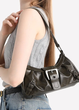 Nuova Borsa Sottospalla in Pelle da Donna, Borsa a Tracolla Trendy per Signore