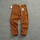 Spring And Autumn New American Retro 100% Cotton Multi-pocketed Washed Old Straight Casual Pants Loose Fashion Cargo Trousers