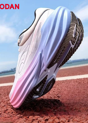 QIAODAN TG1.0 Women's 2026 Marathon Platform Racing Shock Running Shoes Long-distance Soft Rebound Sneakers QDB022253285 PlatiNum